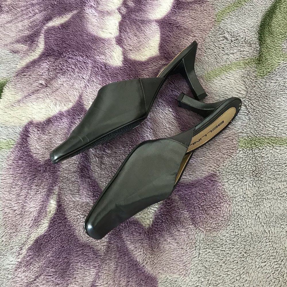 Bellini Heeled Leather Mules - Picture 7 of 13